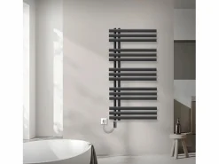 LuxeBath Toallero Eléctrico|Radiador de hierro EM Radiador toallero Radiador de baño Antracita 60x120cm