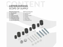 LuxeBath Toallero Eléctrico|Radiador de panel antracita para baño 500x1000mm con conexión central universal