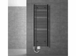 Radiador eléctrico antracita con resistencia cromada 1200W, 500 x 1500 mm^LuxeBath Best