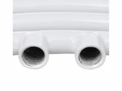 vidaxl Radiador toallero 480 x 480 mm conector lateral y central Blanco Hot