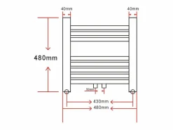 vidaxl Radiador toallero 480 x 480 mm conector lateral y central Blanco Hot