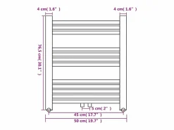 vidaxl Toallero Eléctrico|Radiador toallero de baño recto 500 x 764 mm
