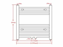 Radiador toallero de baño recto 480x480 mm^vidaxl Discount