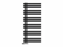 LuxeBath Radiador toallero de baño Iron EM de acero mate 600x1400 mm Negro Outlet