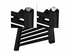 LuxeBath Radiador toallero de baño 400x1500 mm calefactor mate con conexión lateral Negro Clearance