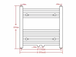 vidaxl Toallero Eléctrico|Radiador toallero de baño curvo 480x480 mm