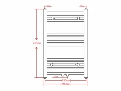 Radiador toallero de baño curvo 500 x 764 mm^vidaxl Discount