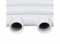 vidaxl Radiador toallero de baño con rieles curvados 600 x 1160 mm Blanco Best