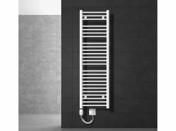 LuxeBath Radiador toallero eléctrico con resistencia de 900W, 400 x 1500 mm - - recto Blanco Hot