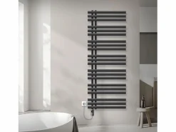 LuxeBath Toallero Eléctrico|Radiador toallero eléctrico antracita 600 x 1600 mm con elemento calefactor 900W