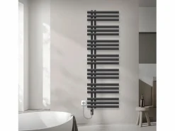 LuxeBath Toallero Eléctrico|Radiador toallero eléctrico antracita 500 x 1600 mm con elemento calefactor 900W