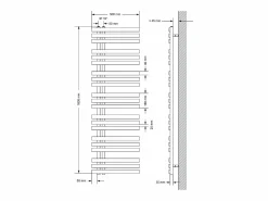 LuxeBath Toallero Eléctrico|Radiador toallero eléctrico antracita 500 x 1600 mm con elemento calefactor 900W