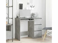 Garden Furniture Rand Dean Escritorio de madera contrachapada hormigón 90x45x76 cm Gris Hot