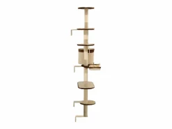 Clicnbuy Juego De Animales|Rascador de gato de pared postes de sisal 194 cm beige y marrón