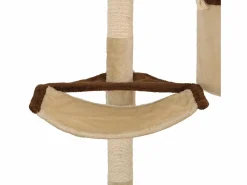Clicnbuy Juego De Animales|Rascador de gato de pared postes de sisal 194 cm beige y marrón