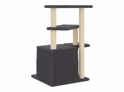 Rascador para gatos con postes de sisal oscuro 83,5 cm^Clicnbuy Discount