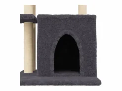 Rascador para gatos con postes de sisal oscuro 83,5 cm^Clicnbuy Discount