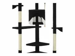 Clicnbuy Juego De Animales|Rascador para gatos con poste de sisal y blanco 203 cm
