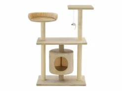 Clicnbuy Rascador para gatos con postes rascadores de sisal 95 cm Beige
