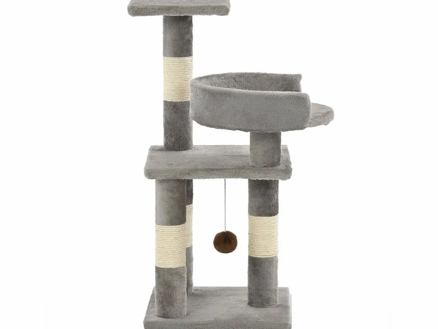Clicnbuy Rascador para gatos con postes de sisal 65 cm Gris Online