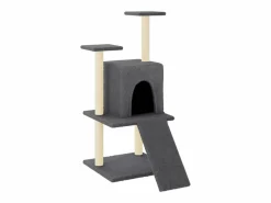 Rascador para gatos con postes de sisal oscuro 110 cm^Clicnbuy Discount