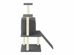 Rascador para gatos con postes de sisal oscuro 110 cm^Clicnbuy Discount