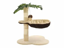 Clicnbuy Rascador para gatos con poste de sisal 50 cm beige y marrón Multicolor