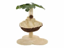 Clicnbuy Rascador para gatos con poste de sisal 50 cm beige y marrón Multicolor