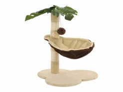 Clicnbuy Rascador para gatos con poste de sisal 50 cm beige y marrón Multicolor