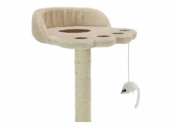 Clicnbuy Juego De Animales|Rascador para gatos con poste de sisal 40 cm y marrón