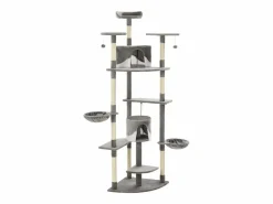 Clicnbuy Rascador para gatos con poste de sisal 203 cm y blanco Gris Best