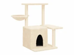 Clicnbuy Rascador para gatos con postes de sisal color 83 cm Crema Online