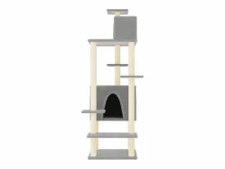 Clicnbuy Rascador para gatos con postes de sisal claro 154 cm Gris Discount