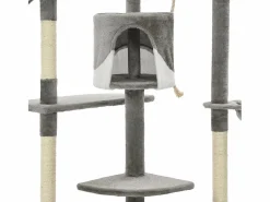 Rascador para gatos con poste de sisal 203 cm y blanco ES387811 Gris Best