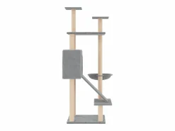 Clicnbuy Rascador para gatos con postes de sisal claro 153 cm Gris Online