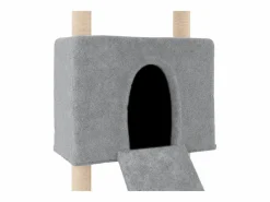 Clicnbuy Rascador para gatos con postes de sisal claro 153 cm Gris Online