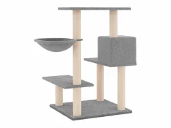 Clicnbuy Juego De Animales|Rascador para gatos con postes de sisal claro 82,5 cm