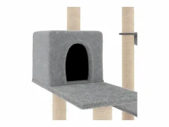 Clicnbuy Juego De Animales|Rascador para gatos con postes de sisal claro 82,5 cm