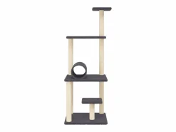 Clicnbuy Juego De Animales|Rascador para gatos con postes de sisal oscuro 136 cm