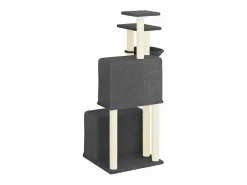 Rascador para gatos con postes de sisal oscuro 122 cm^Clicnbuy Discount