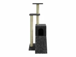 Clicnbuy Juego De Animales|Rascador para gatos con postes de sisal oscuro 92 cm