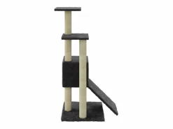 Clicnbuy Juego De Animales|Rascador para gatos con postes de sisal oscuro 92 cm