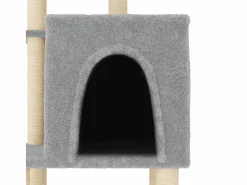 Clicnbuy Juego De Animales|Rascador para gatos con postes de sisal claro 97 cm