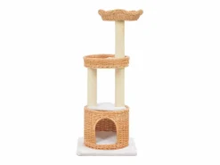 Rascador para gatos con poste de sisal madera natural de sauce^Clicnbuy Online
