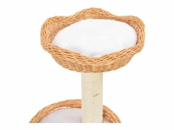 Rascador para gatos con poste de sisal madera natural de sauce^Clicnbuy Online