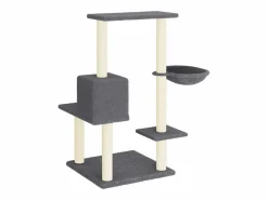 Clicnbuy Juego De Animales|Rascador para gatos con postes de sisal oscuro 95 cm