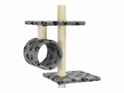 Rascador para gatos con poste de sisal huellas 260 cm^Clicnbuy Hot