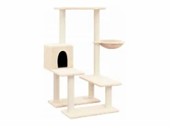 Clicnbuy Rascador para gatos con postes de sisal color 94,5 cm Crema Online