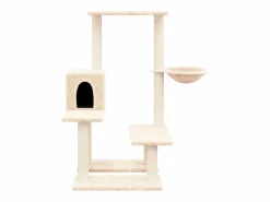Clicnbuy Rascador para gatos con postes de sisal color 94,5 cm Crema Online