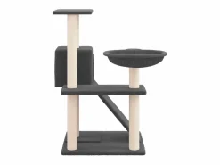 Clicnbuy Rascador para gatos con postes de sisal oscuro 82 cm Gris Hot